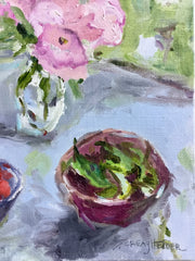 Peonies, Tomatoes, and Snap Peas