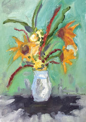 Sunflowers in Green