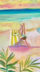 Peach Beach Scene