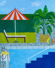 Orange Striped Umbrella