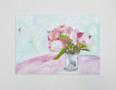 Peonies in a Silver Cup