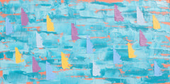 Teal Sailboat